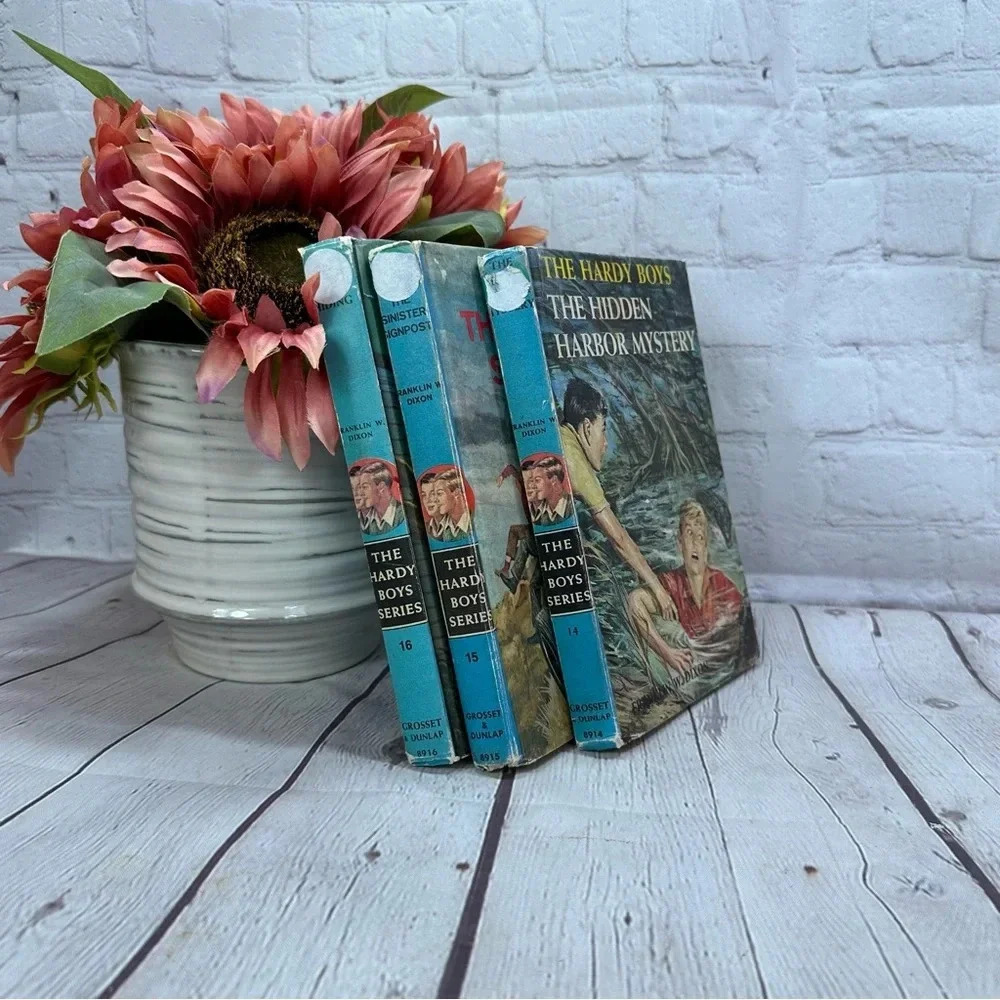 vtg the hardy boys series books vol 14 15 16 retro classic literature americana